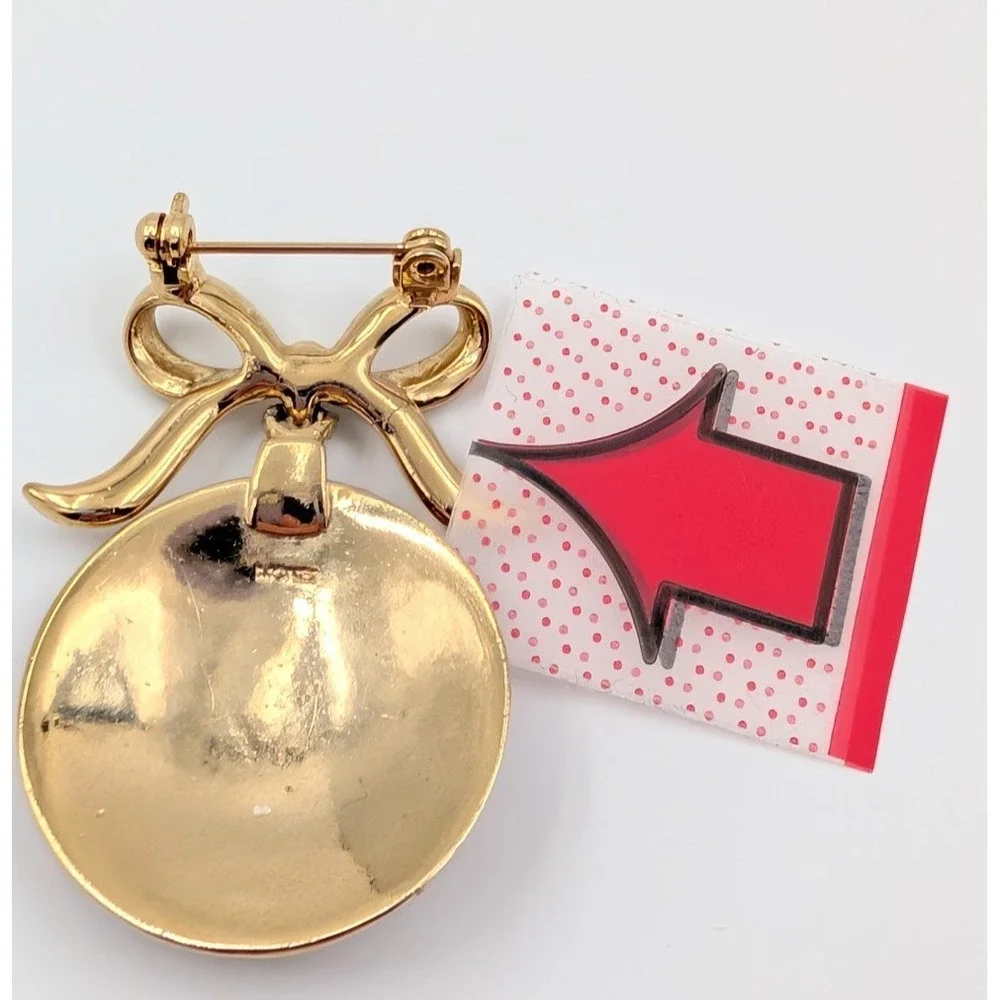 Monet Vintage Brooch Gold Tone Lot of 4 Holiday Christmas‎ Enamel Signed